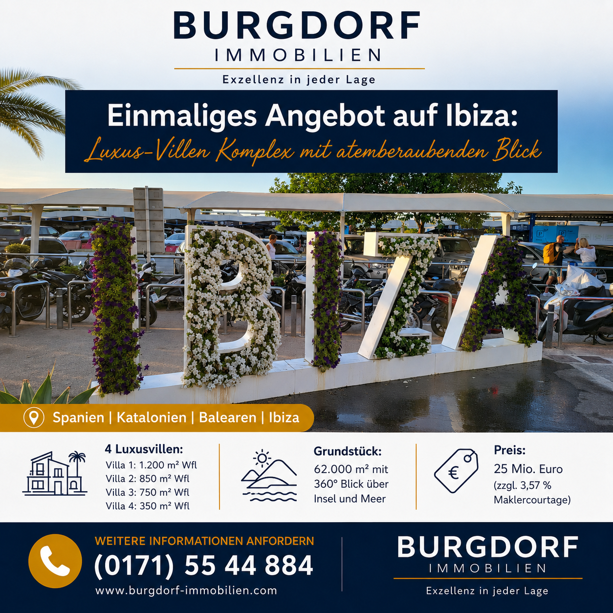 Ibiza-Villen Ibiza 4 Villen auf großem Grundstück zu verkaufen